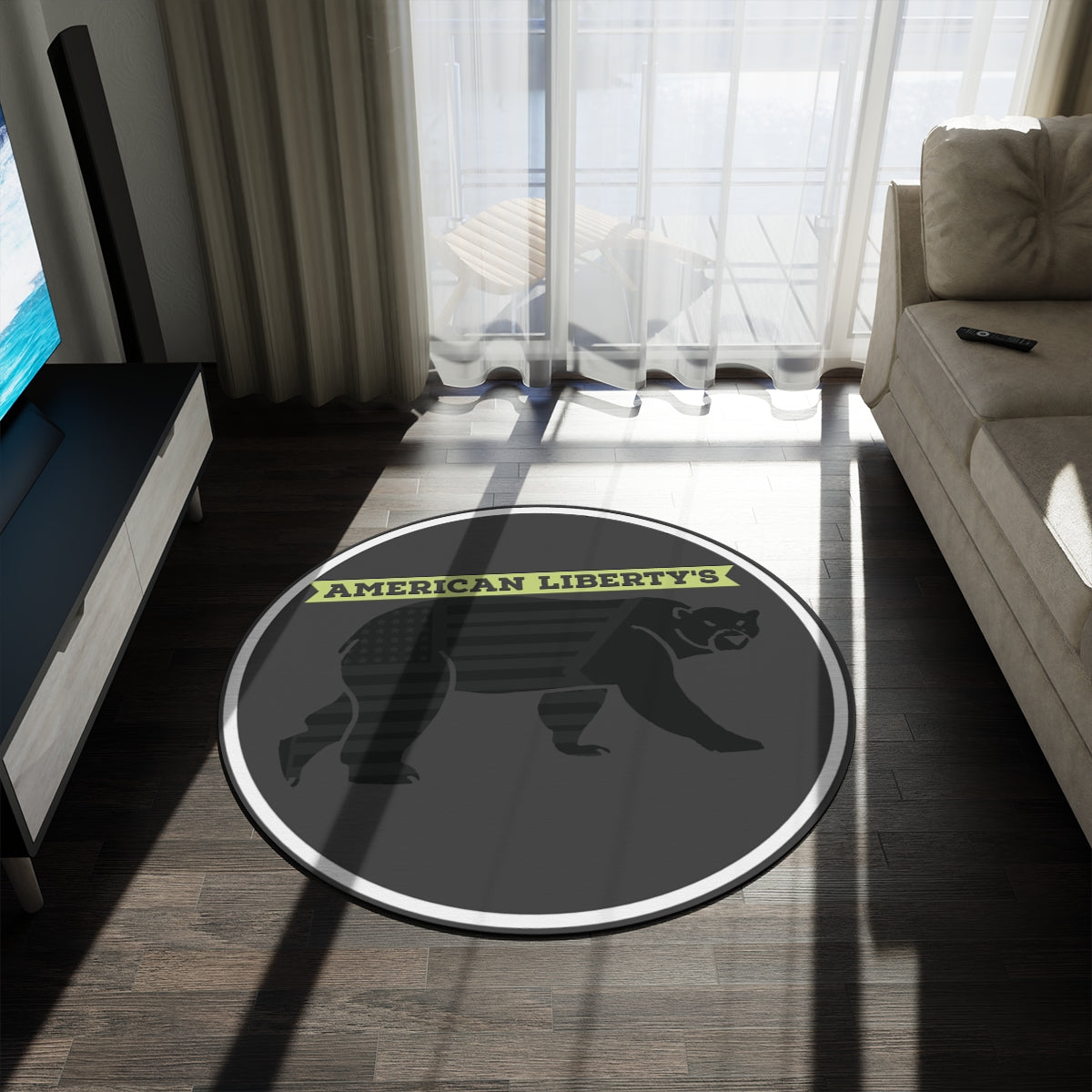 Round Bear Rug